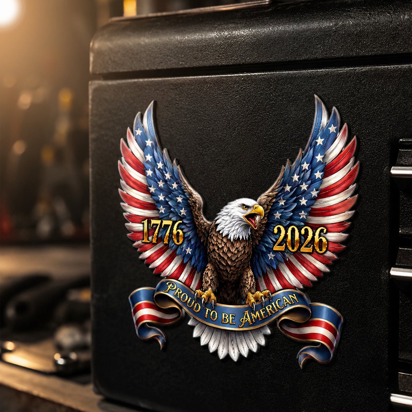 Patriotic Eagle Car Magnet - 250th Anniversary Custom Vinyl Magnet