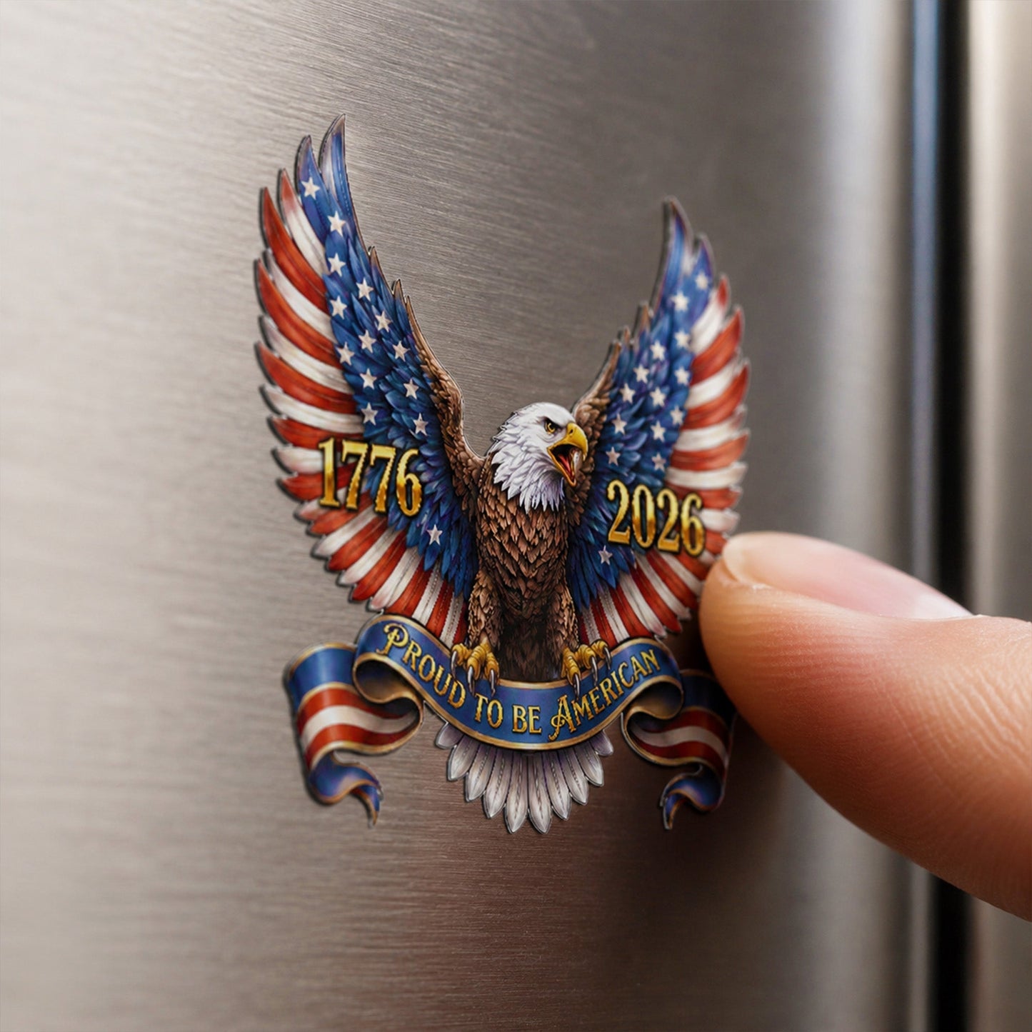 Patriotic Eagle Car Magnet - 250th Anniversary Custom Vinyl Magnet