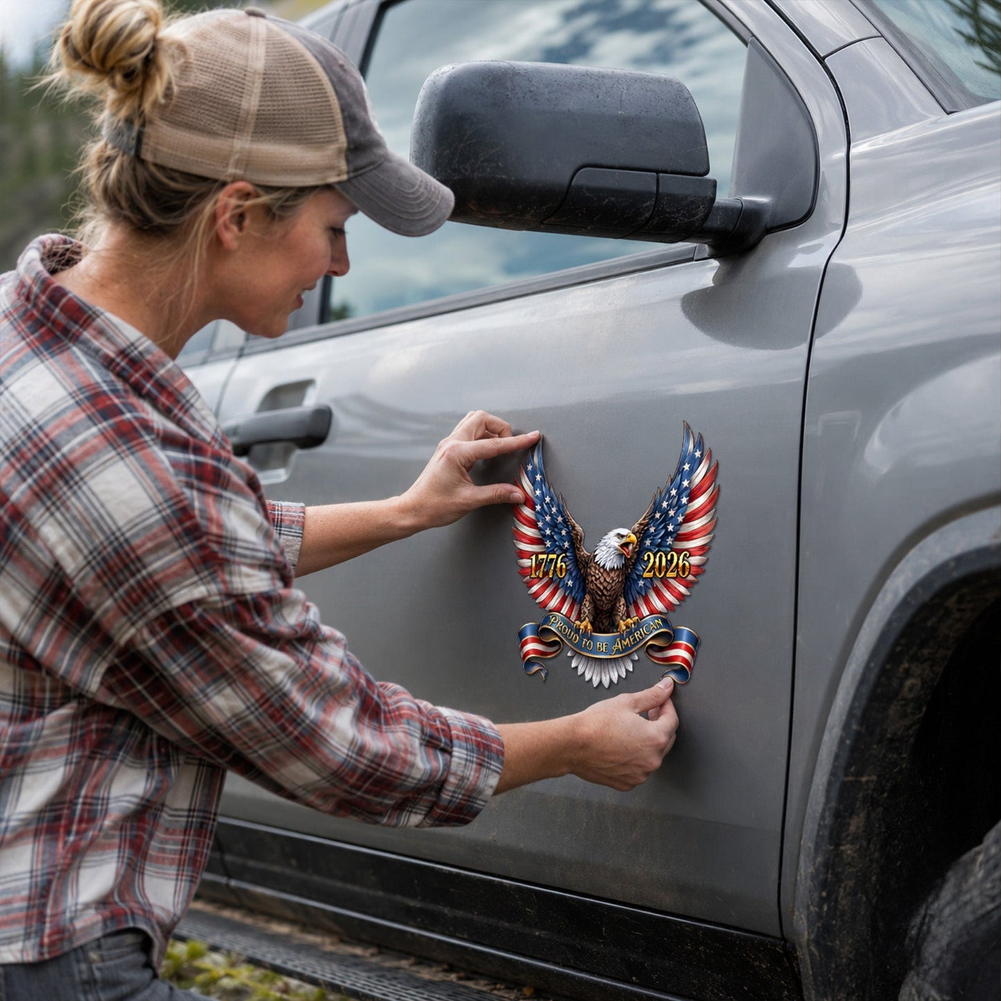 Patriotic Eagle Car Magnet - 250th Anniversary Custom Vinyl Magnet