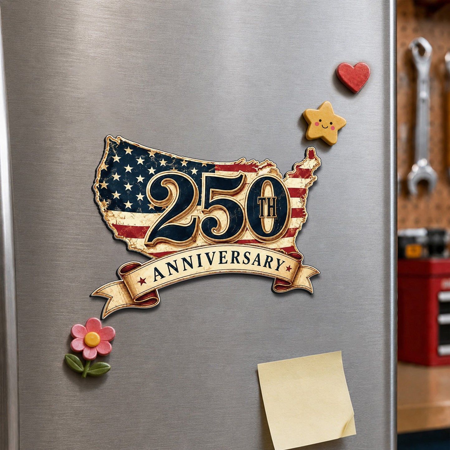Custom Retro American Independence Map Car Magnet
