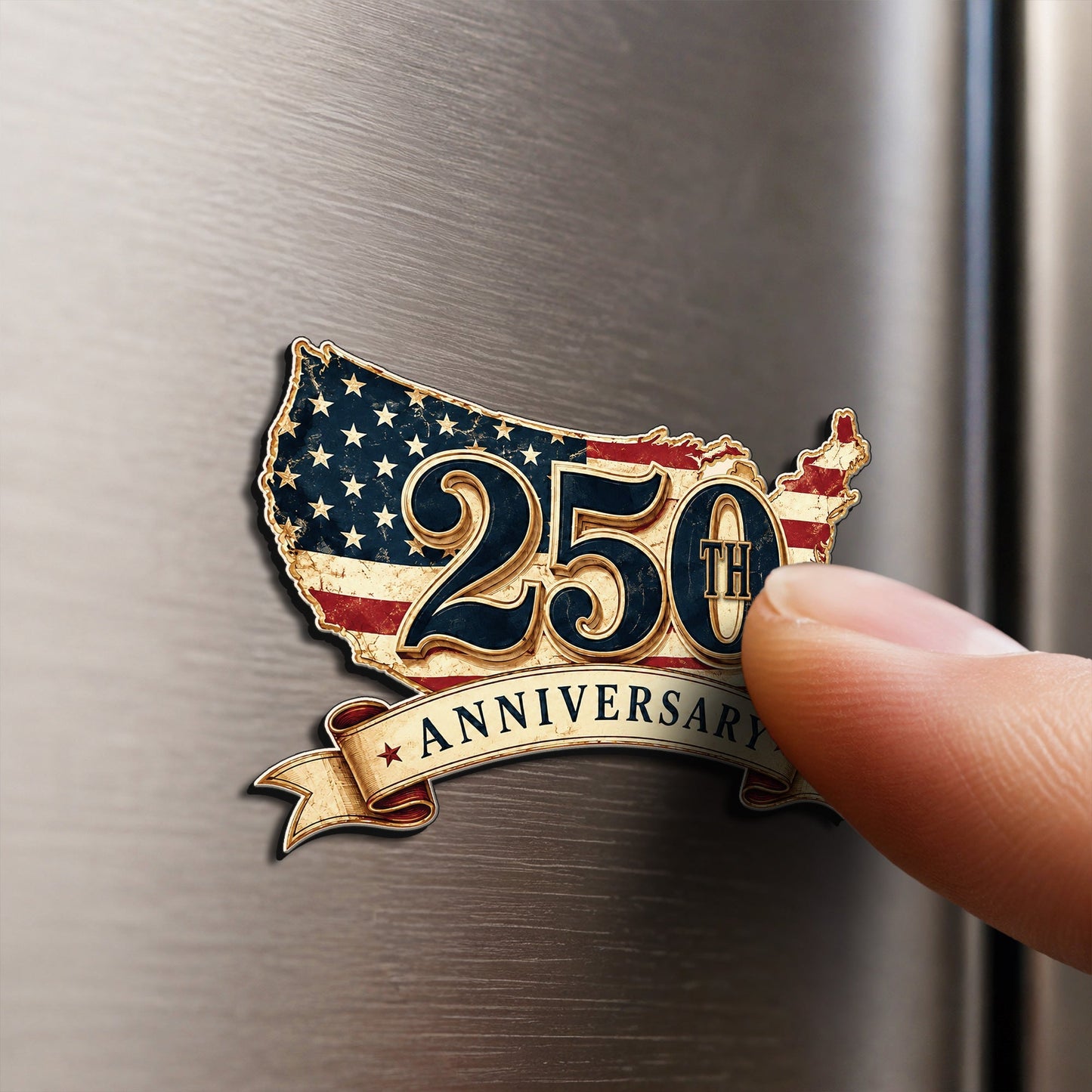 Custom Retro American Independence Map Car Magnet