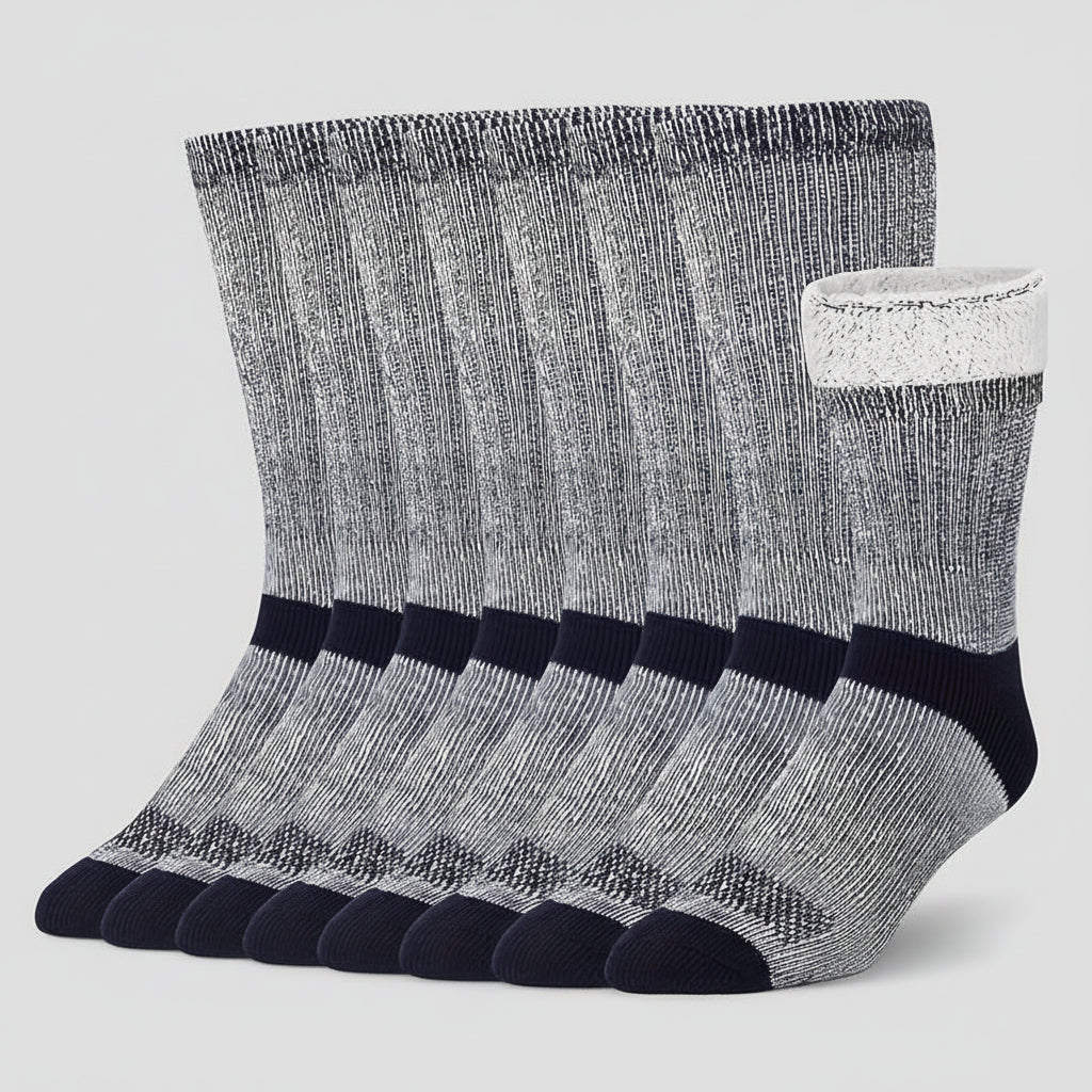 Velvet Hiking Socks for Men and Women - Warmth and Comfort, 3 Pairs