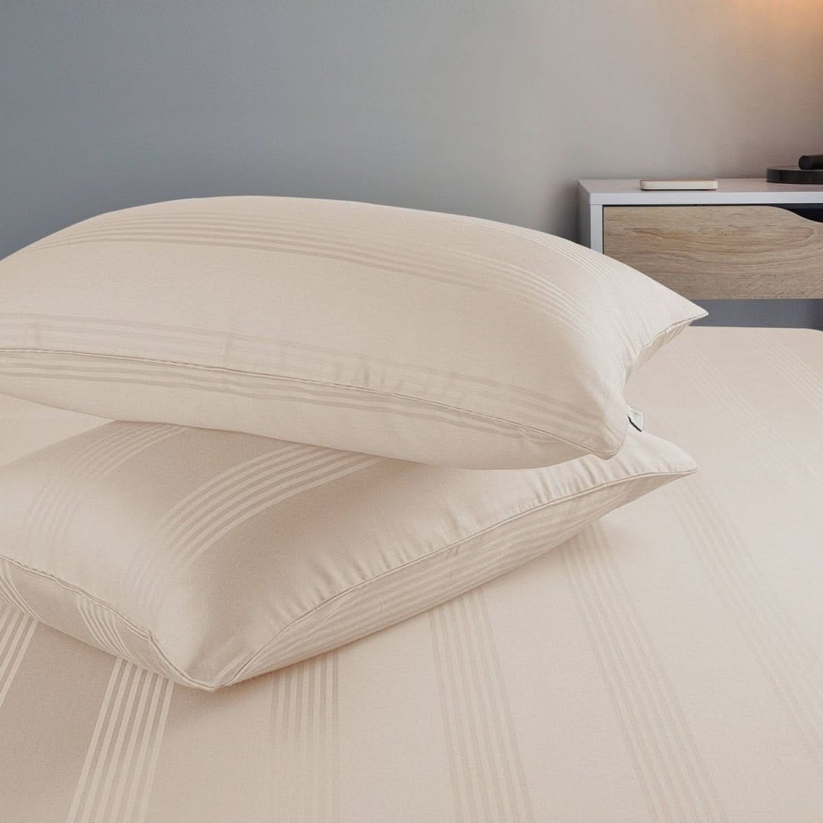 100% Cotton Pillowcases - Soft, Breathable, Durable - Minimalist Design in White, Sand, Light Gray, Anthracite