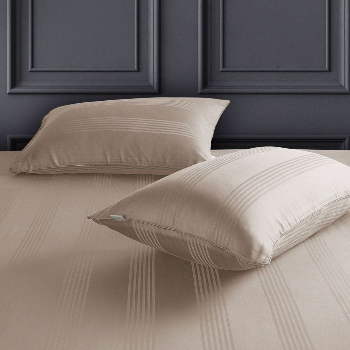 100% Cotton Pillowcases - Soft, Breathable, Durable - Minimalist Design in White, Sand, Light Gray, Anthracite