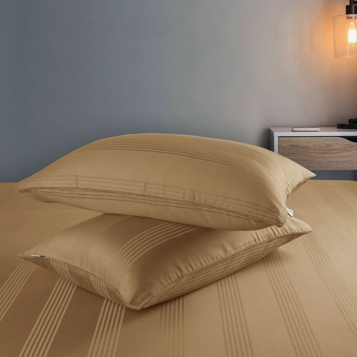 100% Cotton Pillowcases - Soft, Breathable, Durable - Minimalist Design in White, Sand, Light Gray, Anthracite