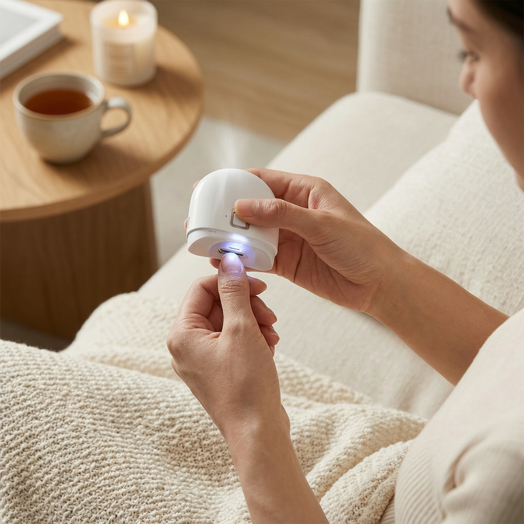 Electric Nail Clipper with LED Light and Rechargeable Battery