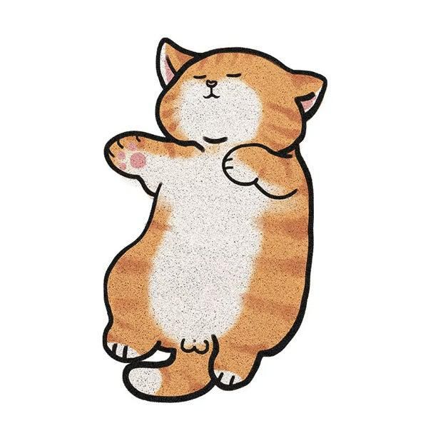 Non-Slip Cat Doormat Rug with Humorous Design