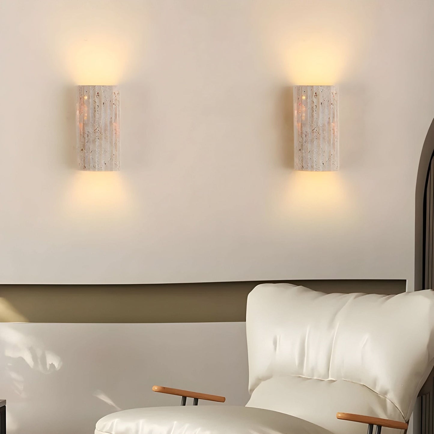 Natural Stone LED Wall Sconce Light Fixture