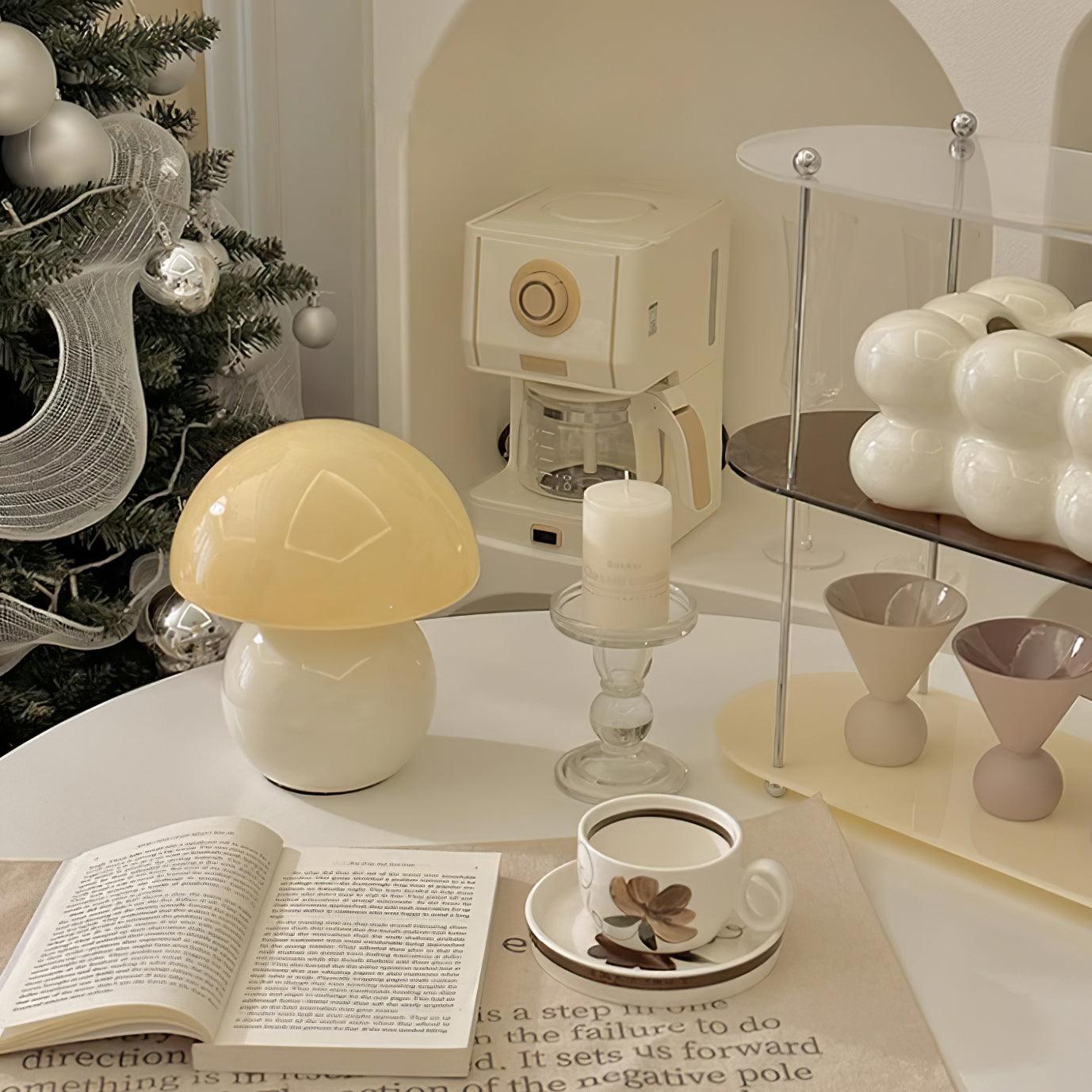 Modern Minimalist Ceramic Table Lamp with Soft Light Diffusion