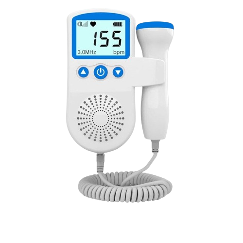 Fetal Doppler Heart Rate Monitor with LCD Display and Speaker