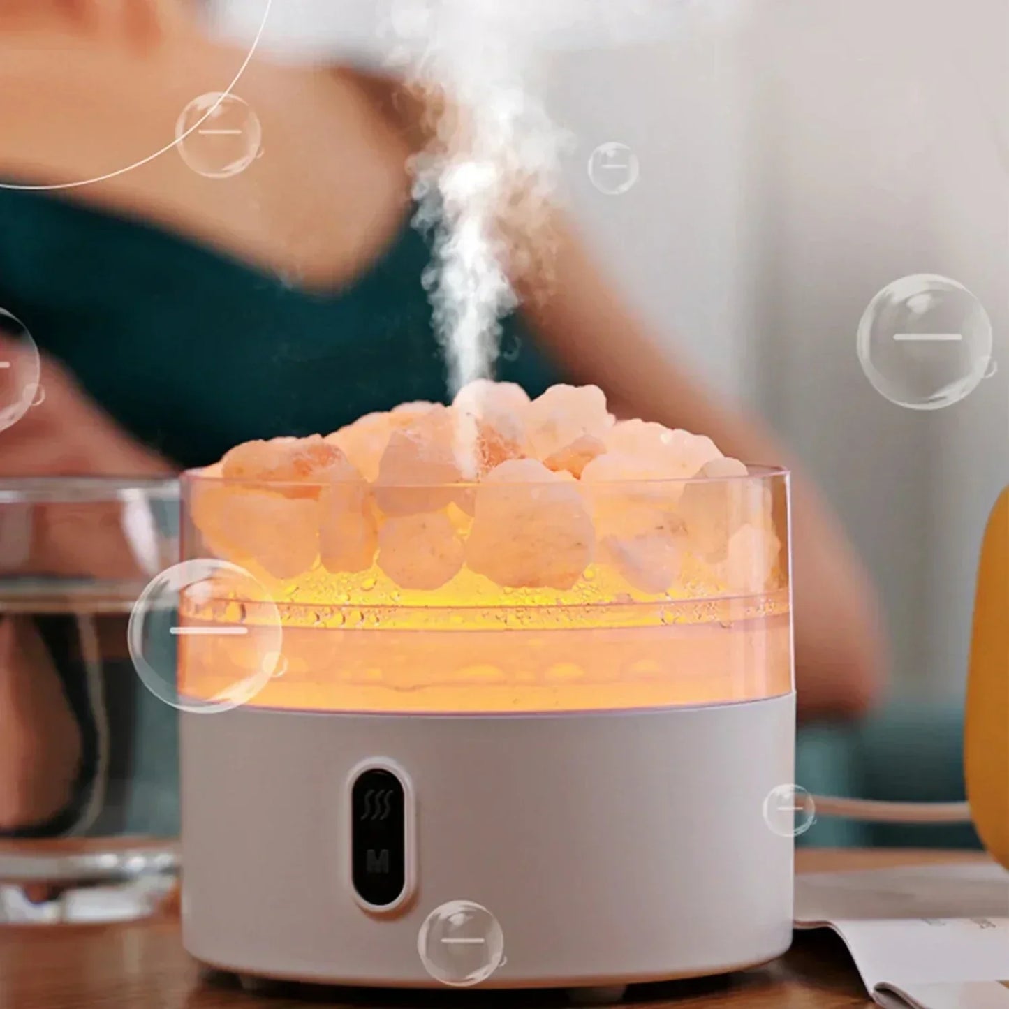 USB Himalayan Salt Lamp Diffuser and Essential Oil Humidifier