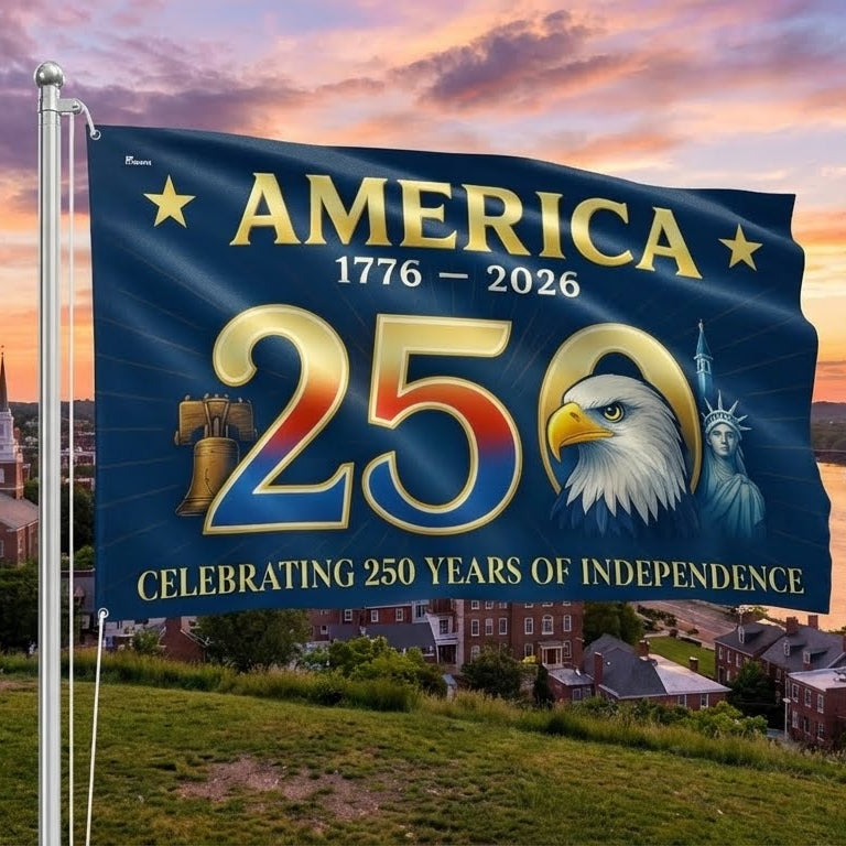 American Flag Grommet Flag for 250th Anniversary Celebration