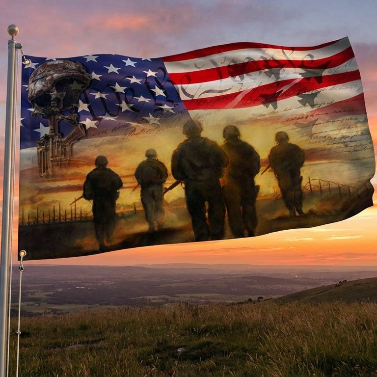 All Gave Some Some Gave All American Flag - Durable Canvas Tribute for Memorial Day & Veterans Day