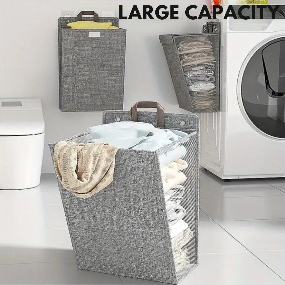 Wall-Mounted Foldable Laundry Basket