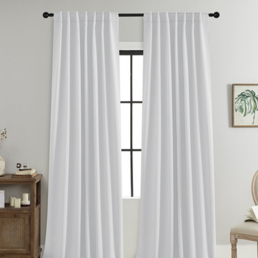 Thermal Blackout Curtains with Rod Pocket Design