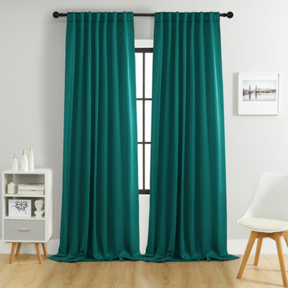 Thermal Blackout Curtains with Rod Pocket Design