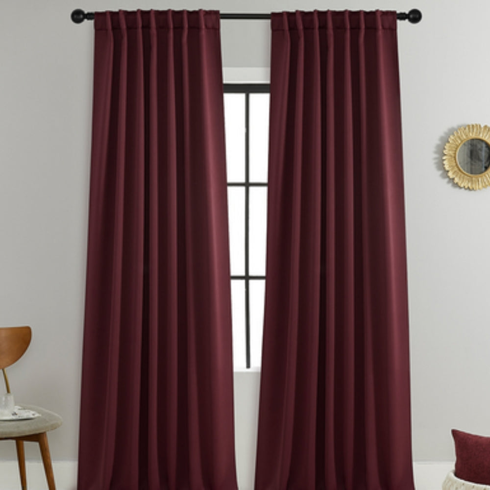 Thermal Blackout Curtains with Rod Pocket Design