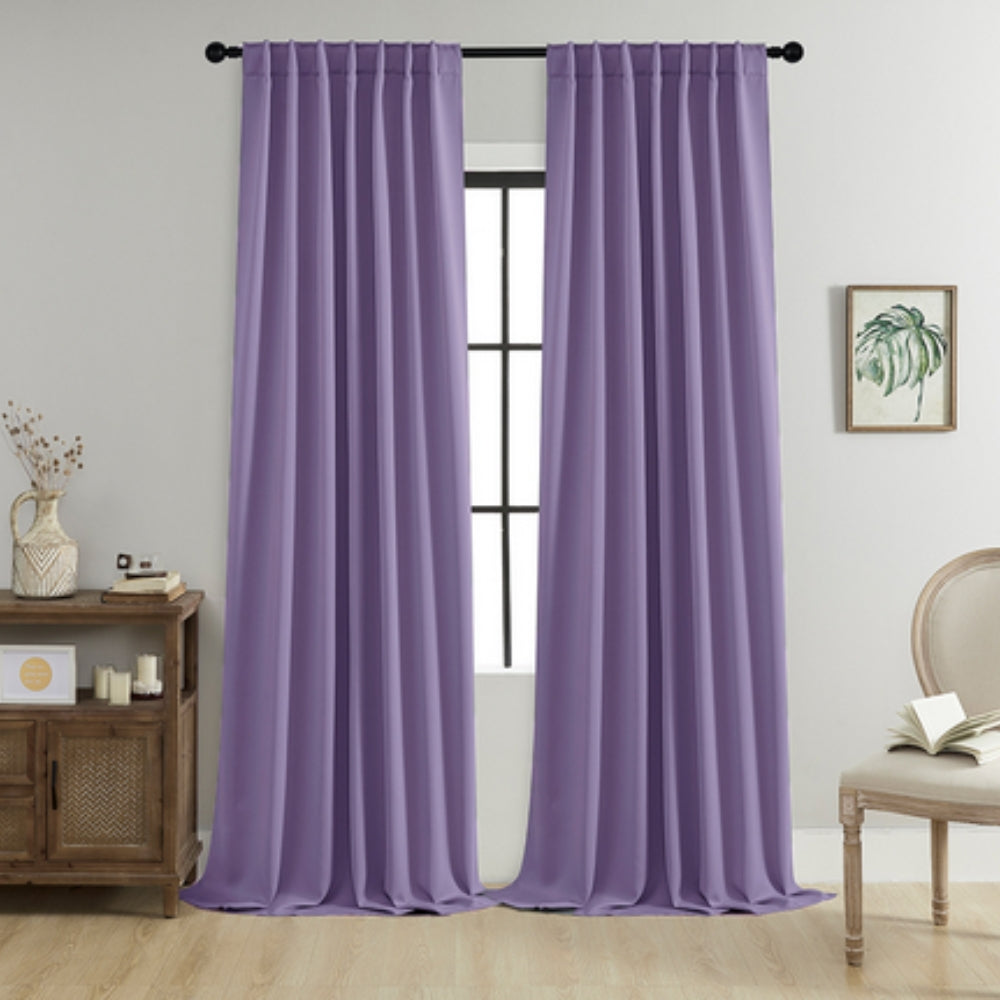 Thermal Blackout Curtains with Rod Pocket Design