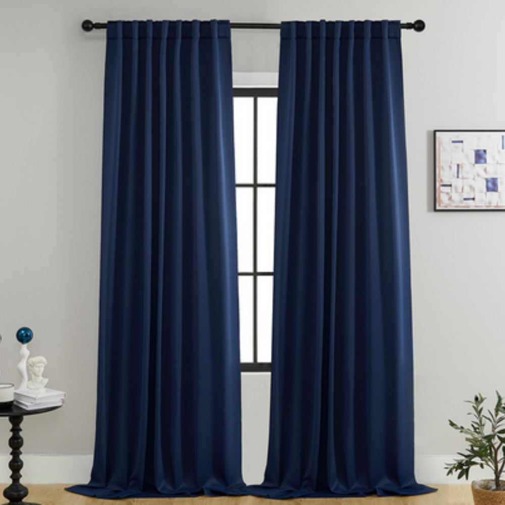 Thermal Blackout Curtains with Rod Pocket Design