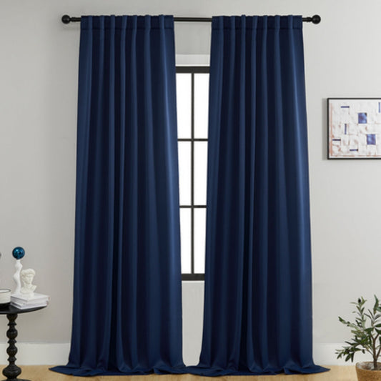 Thermal Blackout Curtains with Rod Pocket Design