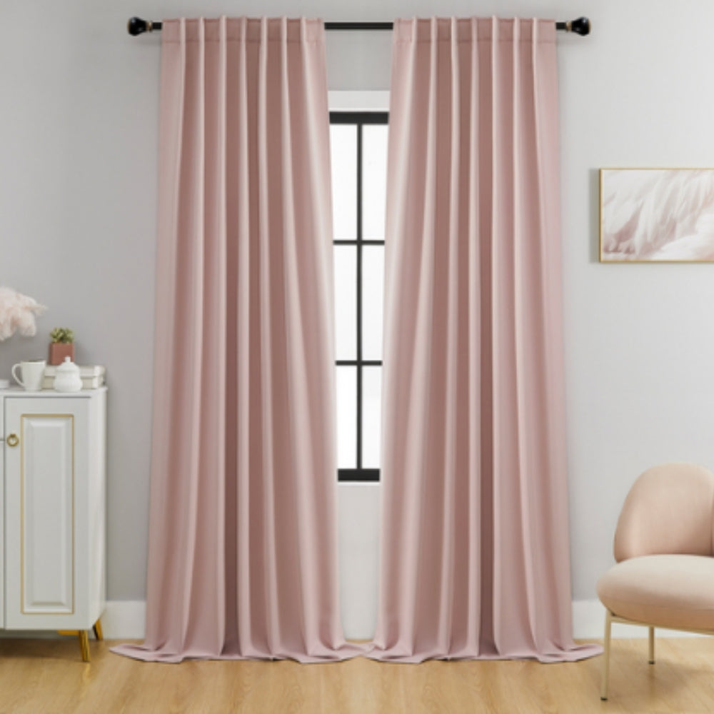 Thermal Blackout Curtains with Rod Pocket Design