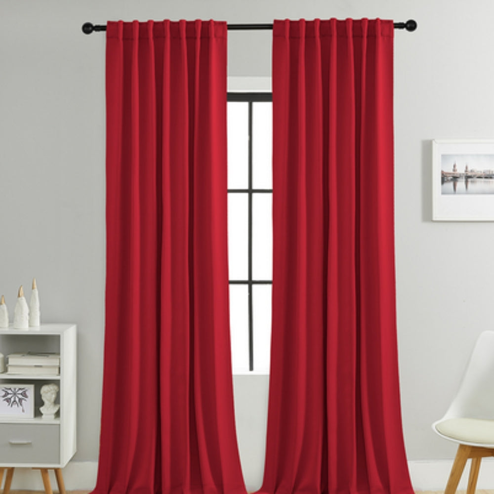 Thermal Blackout Curtains with Rod Pocket Design