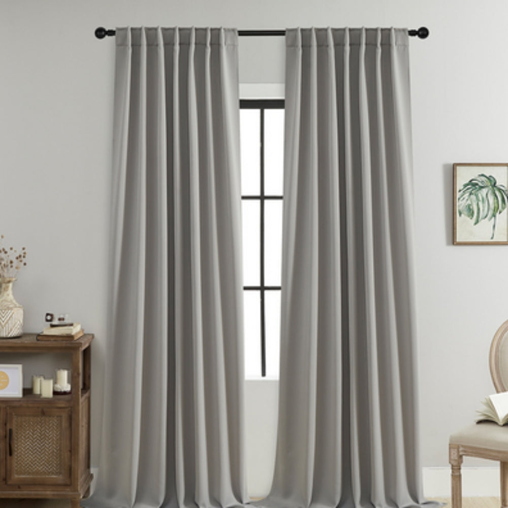 Thermal Blackout Curtains with Rod Pocket Design