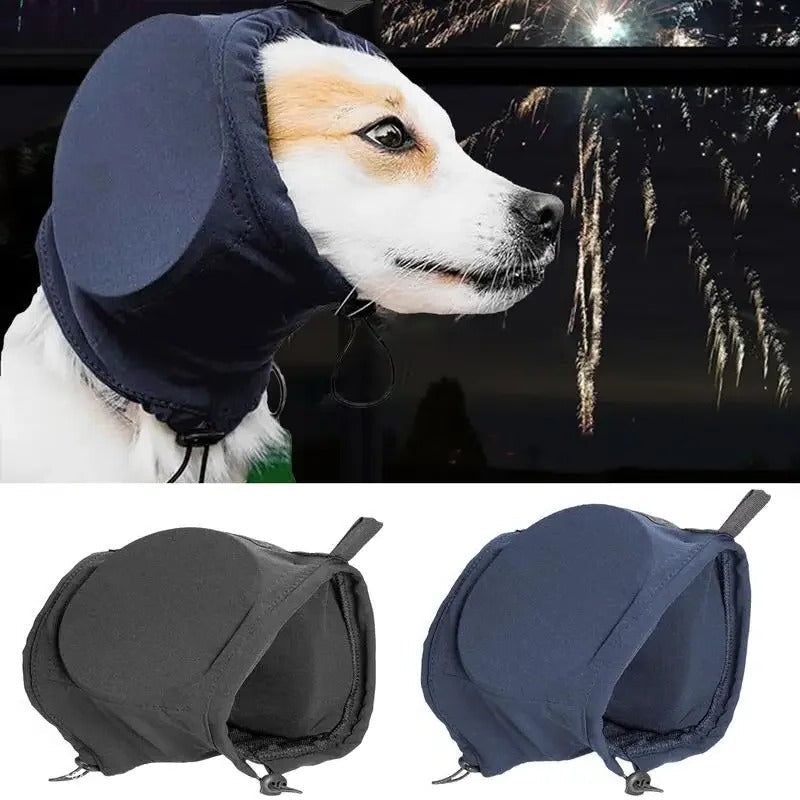 Adjustable Noise-Suppressing Ear Protectors for Dogs