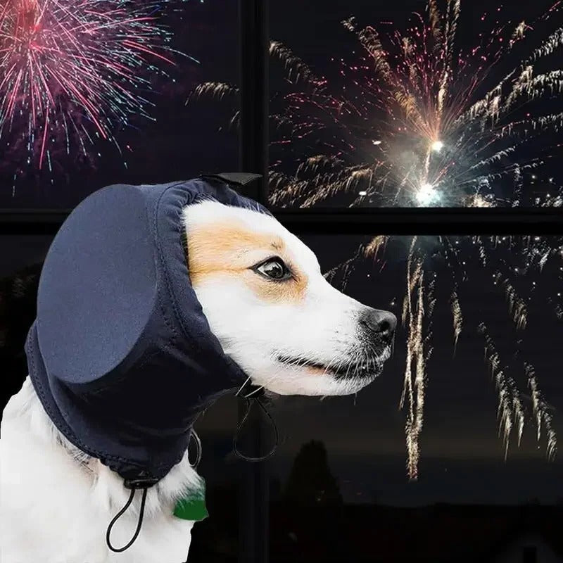 Adjustable Noise-Suppressing Ear Protectors for Dogs