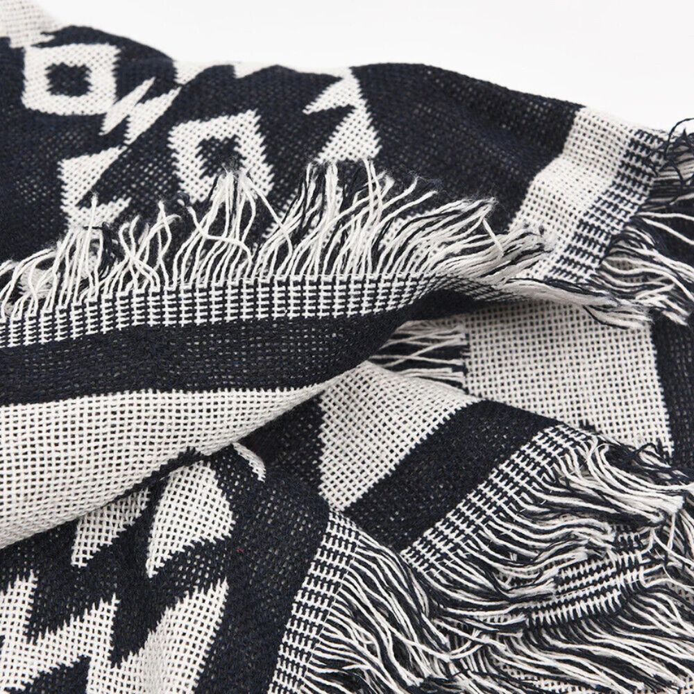 Reversible Boho Microfiber Throw Blanket