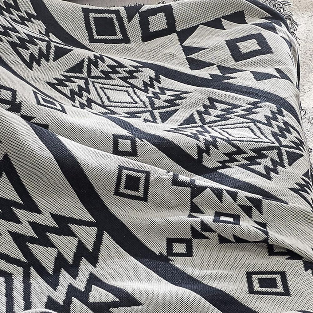 Reversible Boho Microfiber Throw Blanket