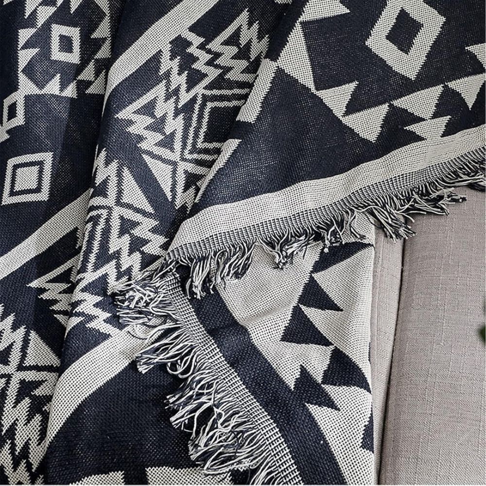 Reversible Boho Microfiber Throw Blanket