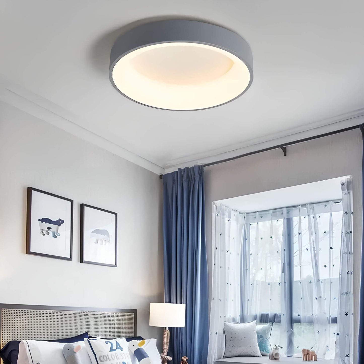 Scandinavian LED Ceiling Light Fixture 15.75 Inch