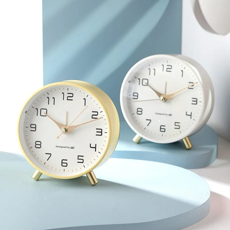 Modern Scandinavian Silent Analog Desk Clock