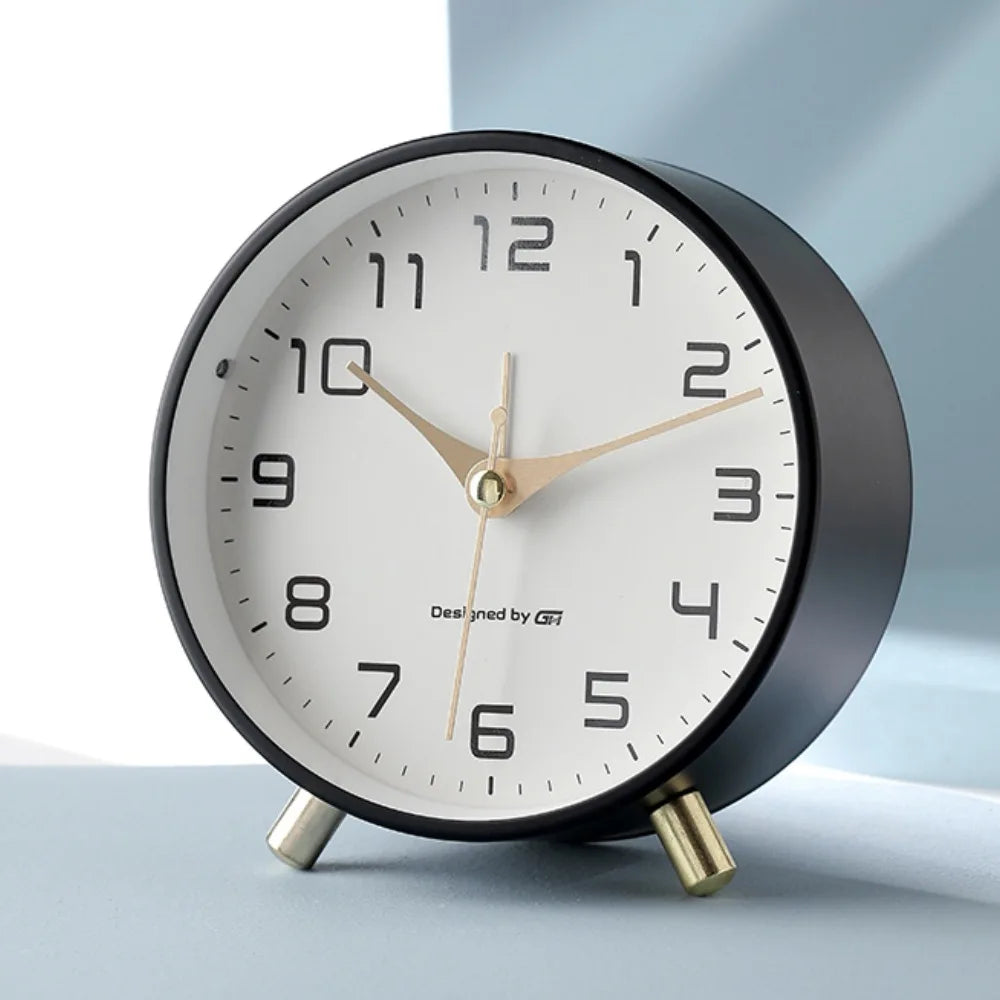 Modern Scandinavian Silent Analog Desk Clock