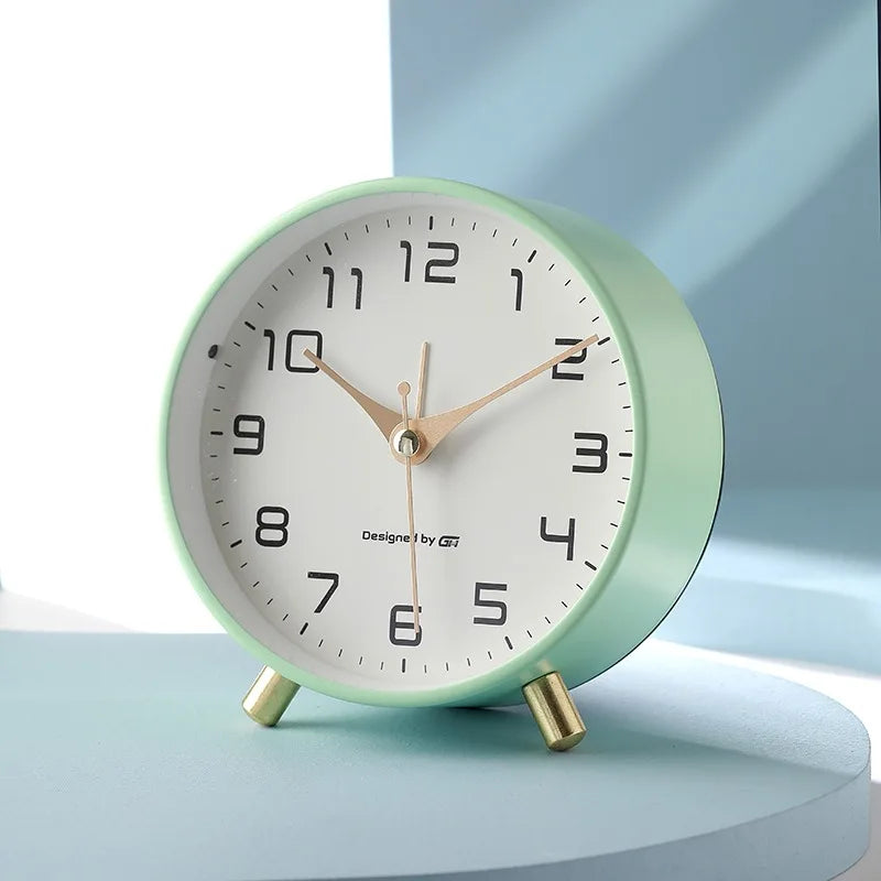 Modern Scandinavian Silent Analog Desk Clock