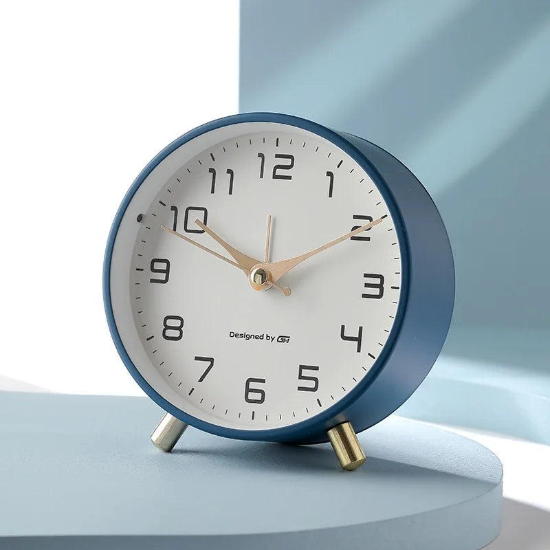 Modern Scandinavian Silent Analog Desk Clock