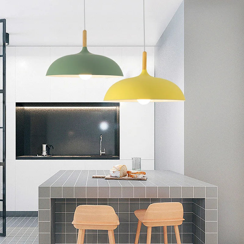 Nordic Oak Ceiling Light with LED - Scandinavian Design