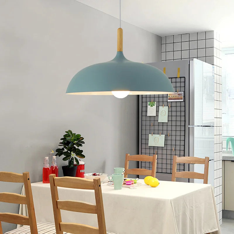 Nordic Oak Ceiling Light with Energy-Saving LED