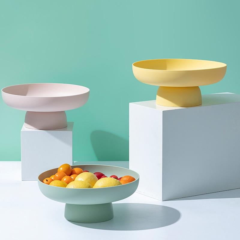 Pastel Round Plastic Fruit Serving Tray