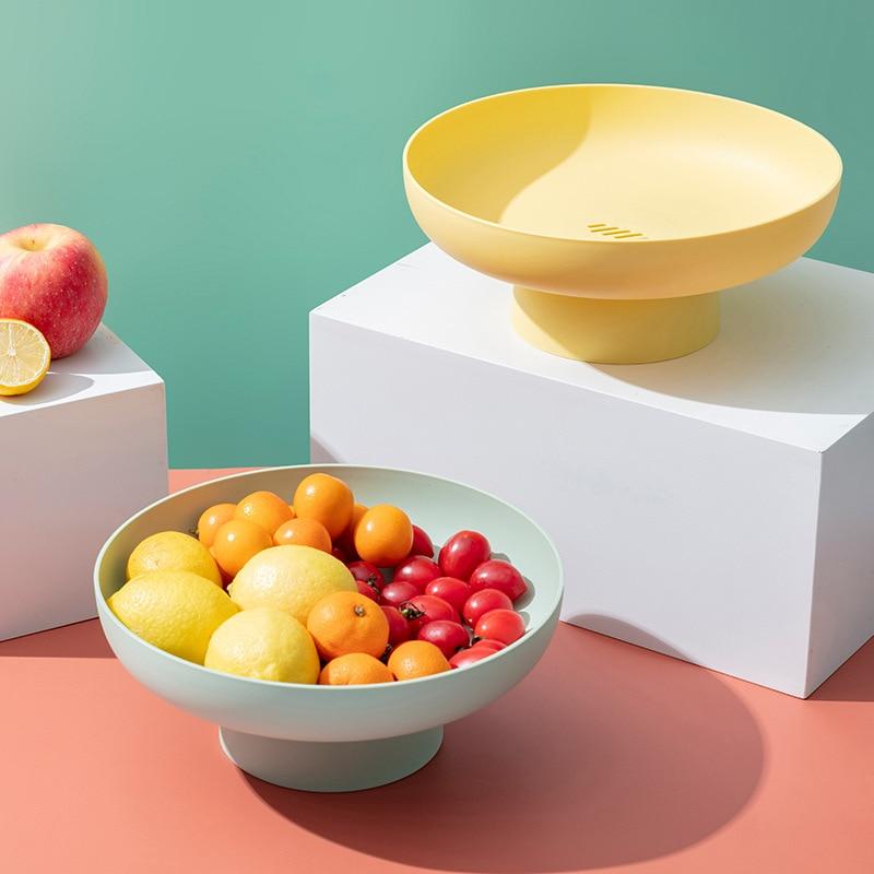 Pastel Round Plastic Fruit Serving Tray