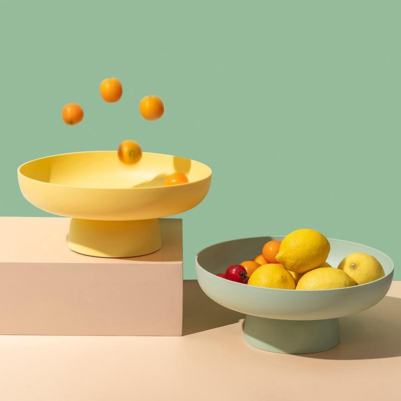 Pastel Round Plastic Fruit Serving Tray