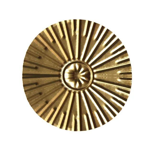 Nordic Gold Round Metal Wall Hanging