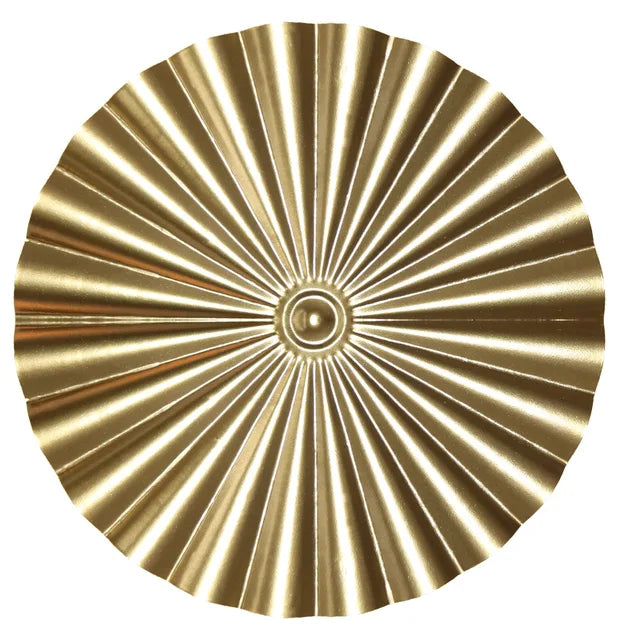 Nordic Gold Round Metal Wall Hanging