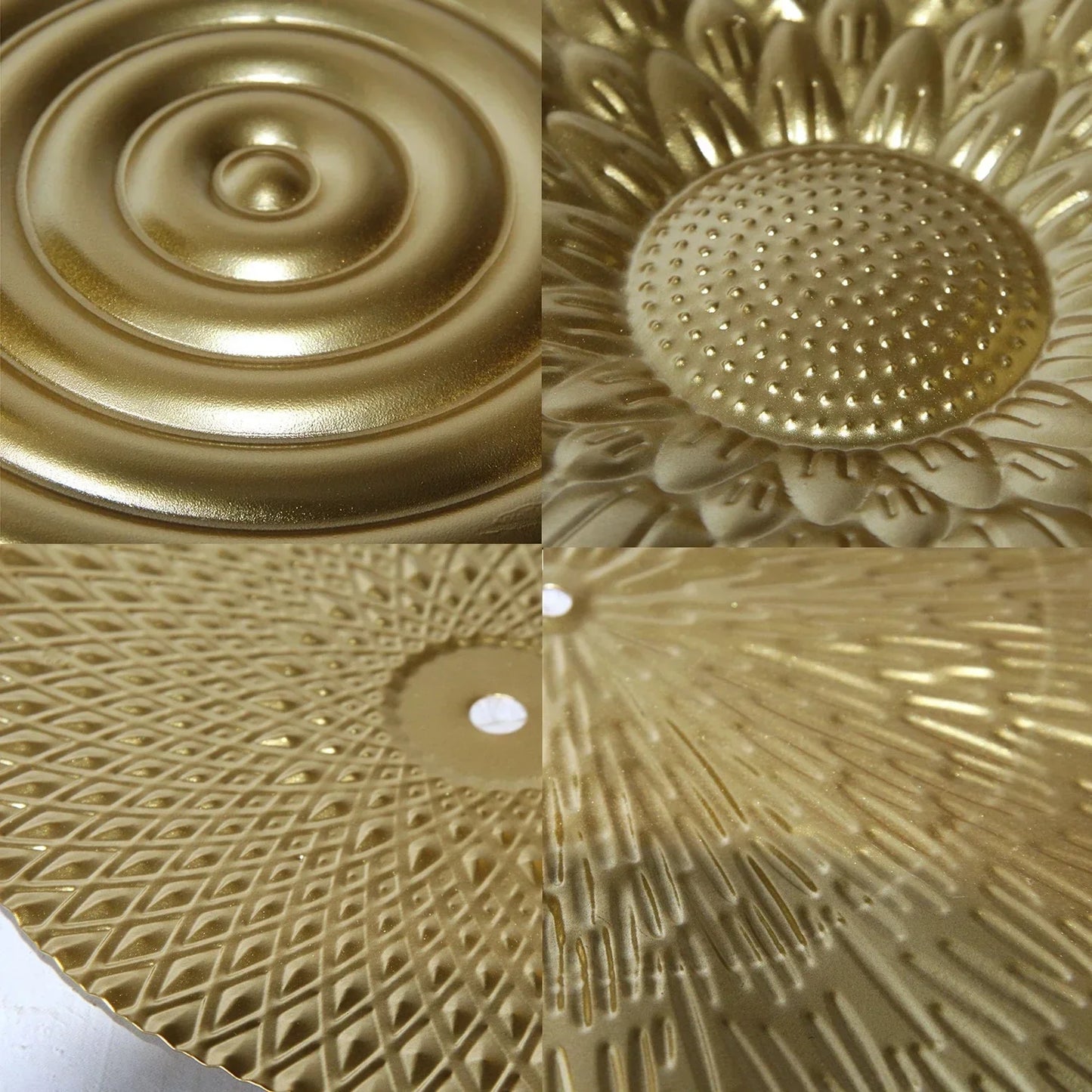 Nordic Gold Round Metal Wall Hanging