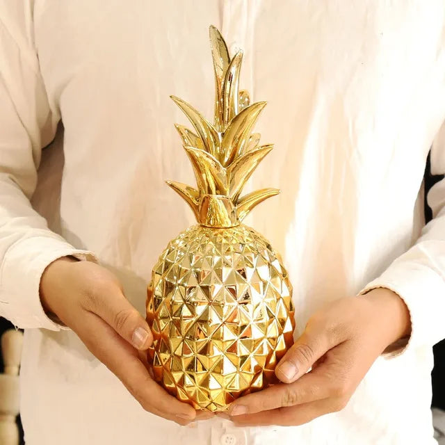 Gold Pineapple Decorative Accent Piece