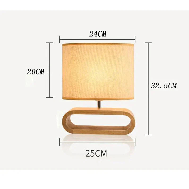 Scandinavian Wooden Table Lamp - Handmade Nordic Design
