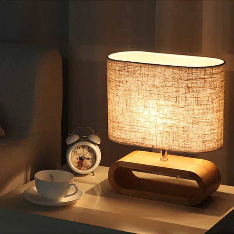 Scandinavian Wooden Table Lamp - Handmade Nordic Design