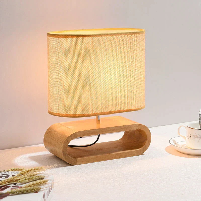 Scandinavian Wooden Table Lamp - Handmade Nordic Design