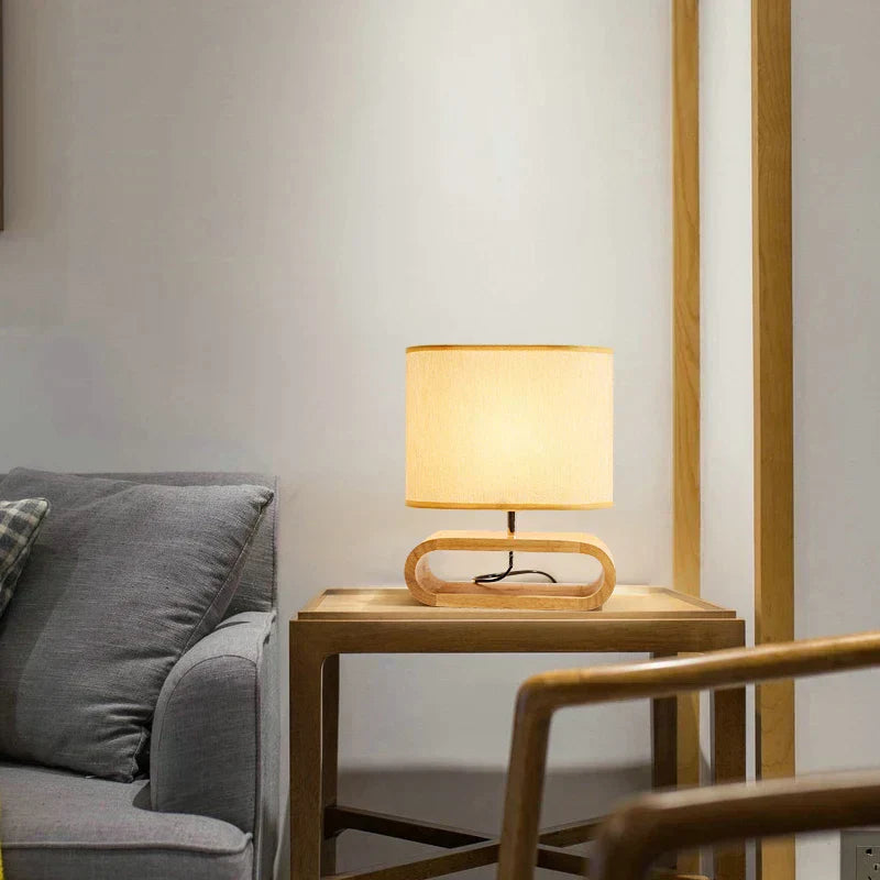 Scandinavian Wooden Table Lamp - Handmade Nordic Design